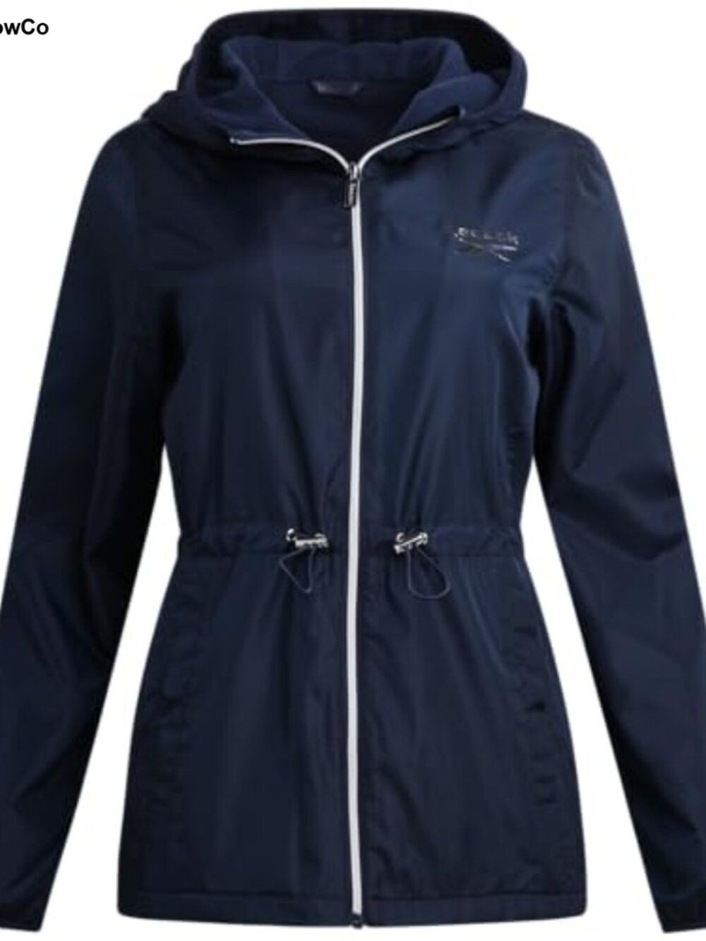 Womens Polar Fleece Lined Windbreaker Jacket Hood Waist